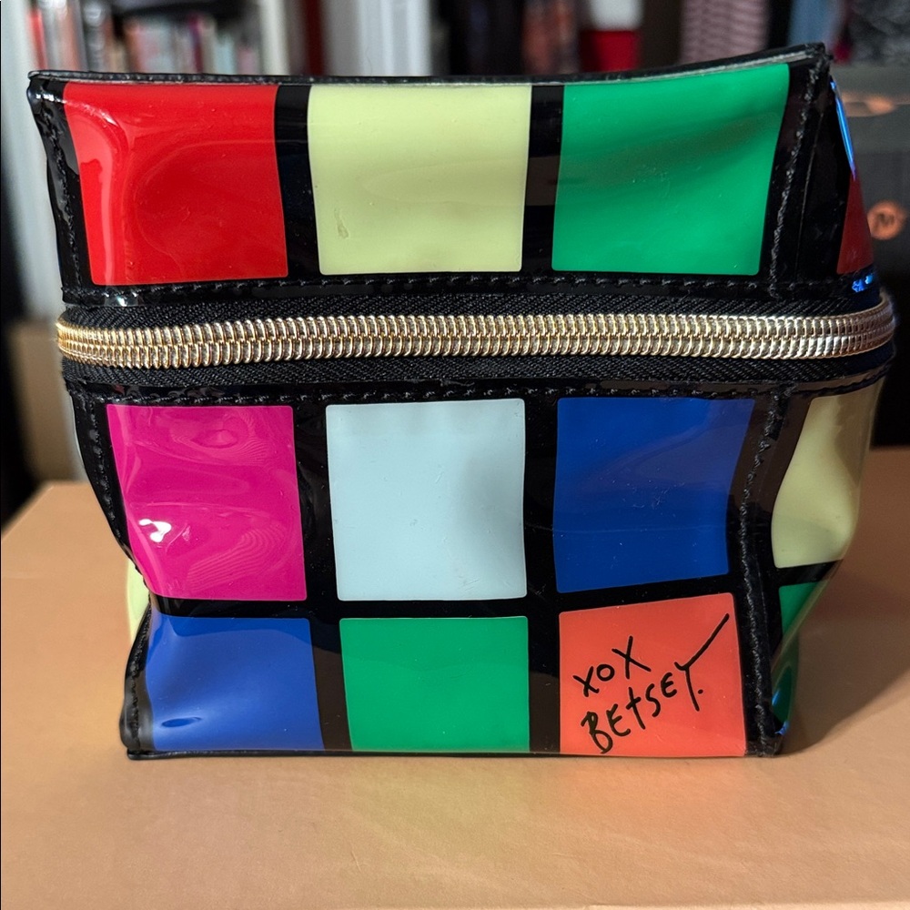 Betsey Johnson Colorful Block Cosmetic Bag